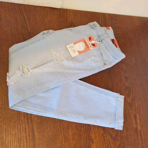 NEW Wax Jean Collection Size 5 Los Angeles Skinny Jeans Light Wash Distressed - Picture 5 of 16